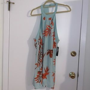 Capri Seas Mint Green Tropical Print dress